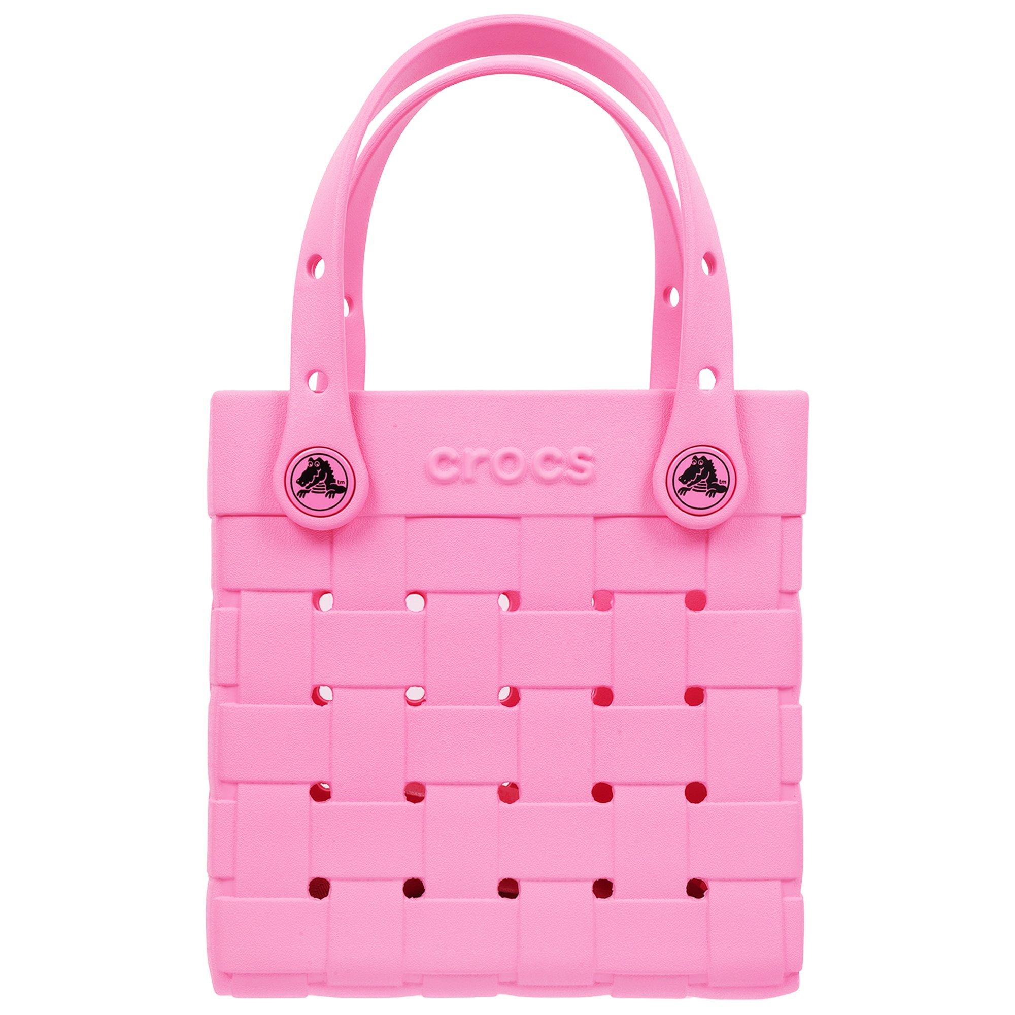 Crocs Small Woven Crossbody Tote - Pink - PINK